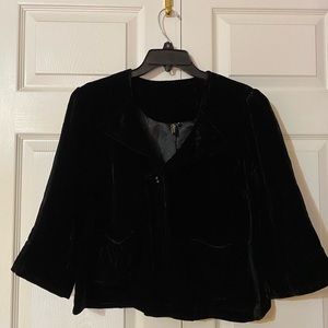 Beautiful Black Velvet Jacket Size M